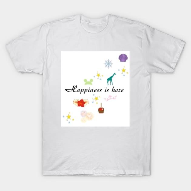 Happiness is here T-Shirt by Magicaldesigncharacters